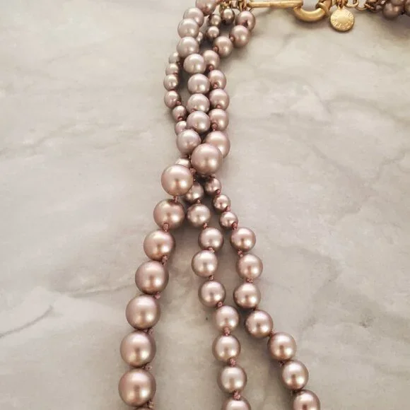 🍾 Rare HTF Vintage J.Crew Gold Pearl Twisted Statement Wedding Twisted Hammock - Picture 7 of 12